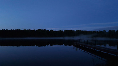 Озеро Кехкарус летеней ночью.